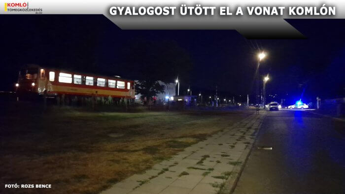 29 éves férfit gázolt el a vonat kedden este Komlón - Súlyos sérülésekkel szállították kórházba