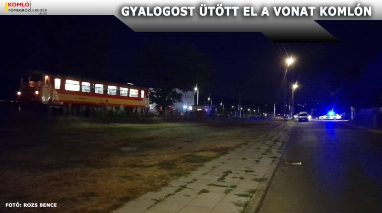 29 éves férfit gázolt el a vonat kedden este Komlón - Súlyos sérülésekkel szállították kórházba